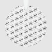 Your Logo Simple Repeating Diagonal Pattern オーナメント (裏面)