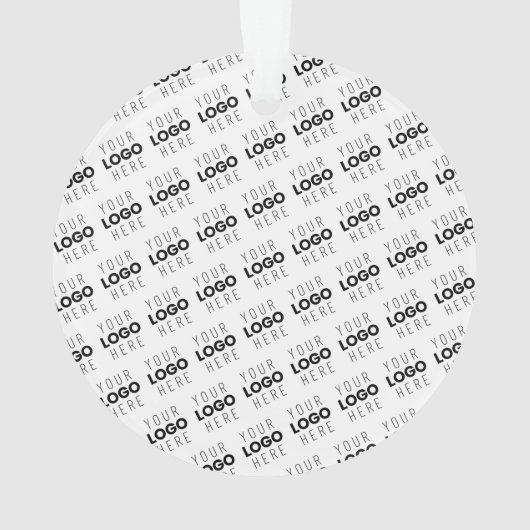Your Logo Simple Repeating Diagonal Pattern オーナメント (裏面)