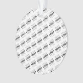 Your Logo Simple Repeating Diagonal Pattern オーナメント (正面)