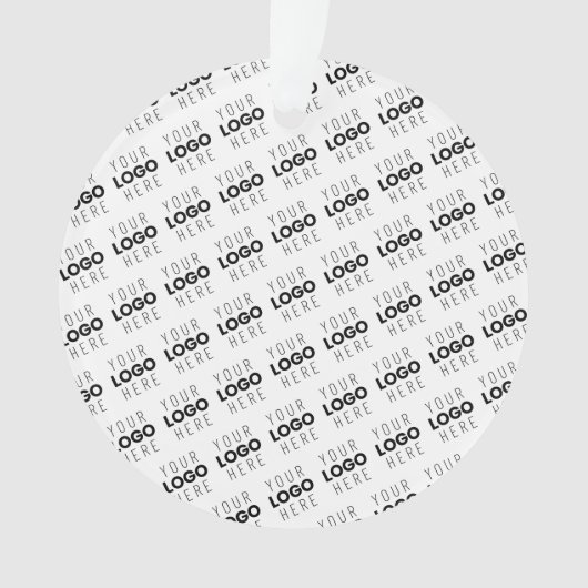 Your Logo Simple Repeating Diagonal Pattern オーナメント (正面)
