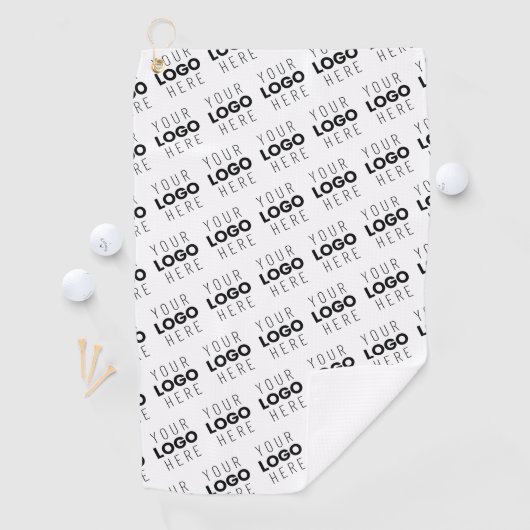 Your Logo Simple Repeating Diagonal Pattern ゴルフタオル (インサイチュ)
