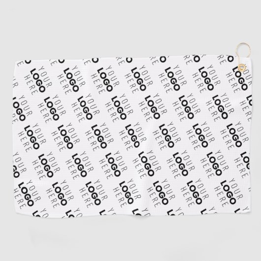 Your Logo Simple Repeating Diagonal Pattern ゴルフタオル (横)