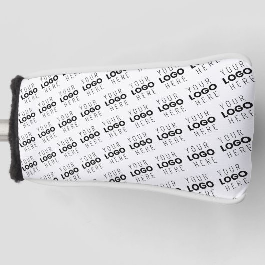 Your Logo Simple Repeating Diagonal Pattern ゴルフヘッドカバー (正面)