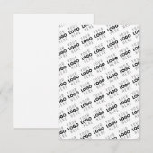 Your Logo Simple Repeating Diagonal Pattern サンキューカード (正面/裏面)