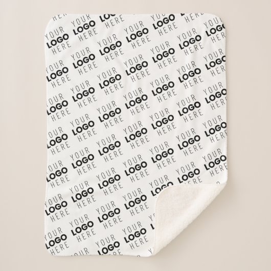 Your Logo Simple Repeating Diagonal Pattern シェルパブランケット (正面)