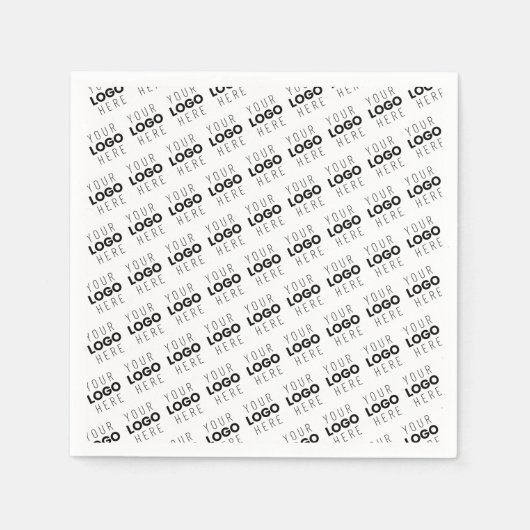 Your Logo Simple Repeating Diagonal Pattern スタンダードカクテルナプキン (正面)