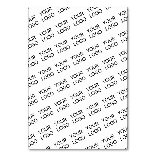 Your Logo Simple Repeating Diagonal Pattern テーブルナンバー (正面)