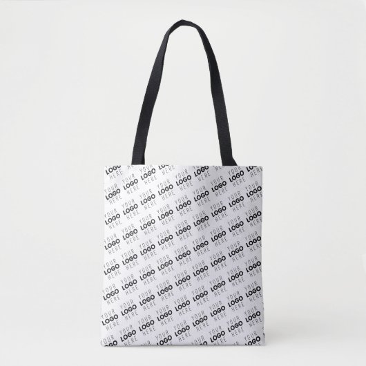 Your Logo Simple Repeating Diagonal Pattern トートバッグ (正面)