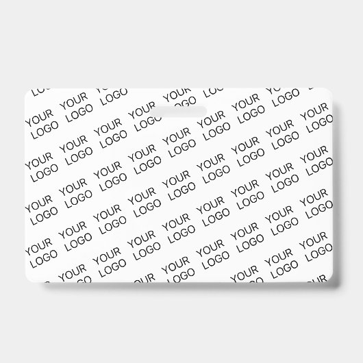 Your Logo Simple Repeating Diagonal Pattern バッジ (正面)