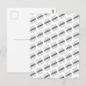 Your Logo Simple Repeating Diagonal Pattern ポストカード (正面/裏面)