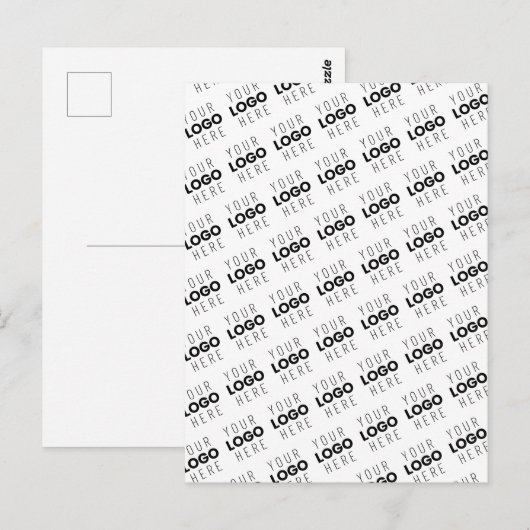 Your Logo Simple Repeating Diagonal Pattern ポストカード (正面/裏面)