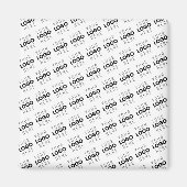 Your Logo Simple Repeating Diagonal Pattern マグネット (正面)