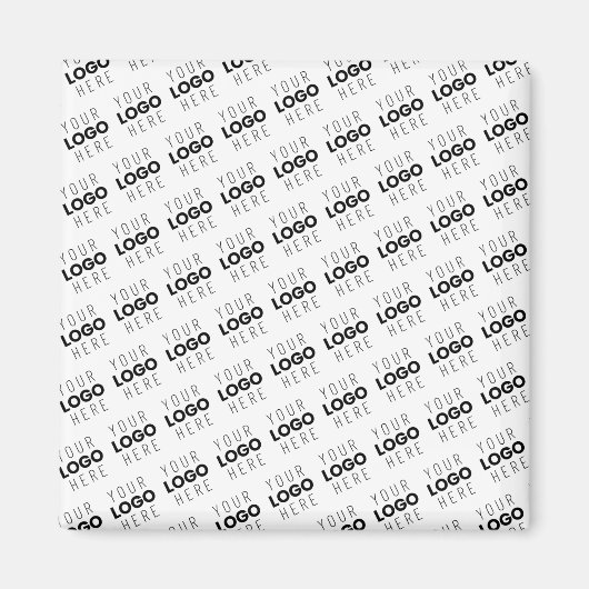 Your Logo Simple Repeating Diagonal Pattern マグネット (正面)