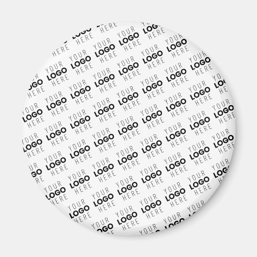 Your Logo Simple Repeating Diagonal Pattern マグネット (正面)