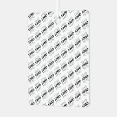 Your Logo Simple Repeating Diagonal Pattern メタルオーナメント (正面左)