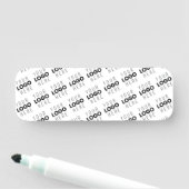 Your Logo Simple Repeating Diagonal Pattern 名札 (インサイチュ)