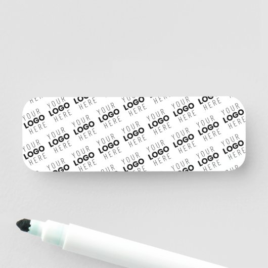 Your Logo Simple Repeating Diagonal Pattern 名札 (インサイチュ)