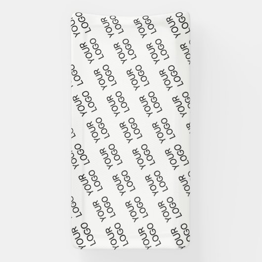 Your Logo Simple Repeating Diagonal Pattern 横断幕 (縦)