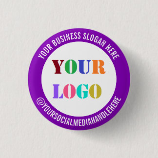 Your Logo Social Media Promotional Button Example 缶バッジ