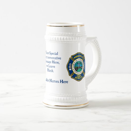 Your Logo + Special Message Mug ビールジョッキ (正面右)