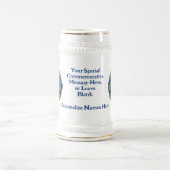Your Logo + Special Message Mug ビールジョッキ (中央)