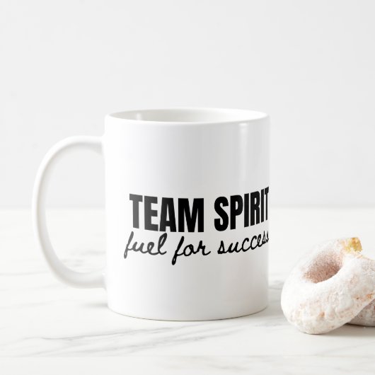 Your Logo Team Spirit やる気を起こさせる引用文室 コーヒーマグカップ (ドーナツ)
