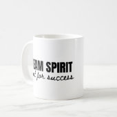 Your Logo Team Spirit やる気を起こさせる引用文室 コーヒーマグカップ (正面左)