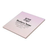 Your Logo & Text | Pink & Peach Ombre タイル (側面)