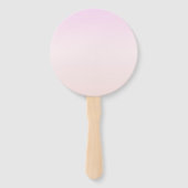 Your Logo & Text | Pink & Peach Ombre ハンドファン (裏面)