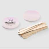 Your Logo & Text | Pink & Peach Ombre ハンドファン (組立なし)