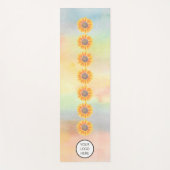 Your Logo Yoga Studio Water color Sunflowers ヨガマット (正面)