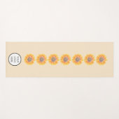 Your Logo Yoga Studio Water colors Sunflowers ヨガマット (正面(横))