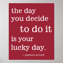 Your Lucky Day Proverbのインスピレーションインスパイアレッド