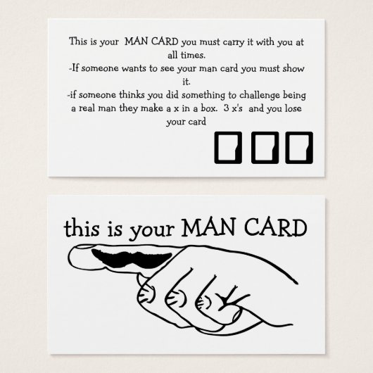 Your Man Card (正面&裏面)