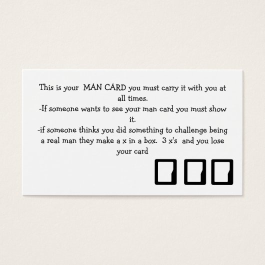 Your Man Card (正面)