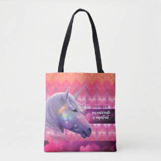 Your Mental Health Is Important Rainbow Unicorn トートバッグ