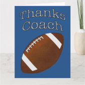 YOUR MESSAGEまたはOurのコーチのためのサッカーカード サンキューカード (正面)