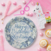 Your Message 凍ってい Frost抽象芸術写真 – 《写真》ぼけ味 ペーパープレート (パーティー)