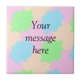 Your message here add text name boho colorful rust タイル