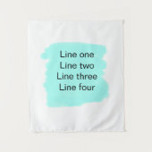 Your message here add text name monogram green  タペストリー (正面)