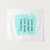 Your message here add text name monogram green  タペストリー (正面(横))