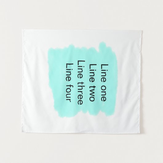 Your message here add text name monogram green  タペストリー (正面(横))