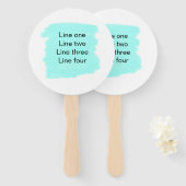 Your message here add text name monogram green  ハンドファン (正面&裏面)