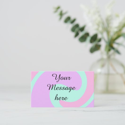 Your message here add text name monogram pink past 名刺 (スタンド正面)