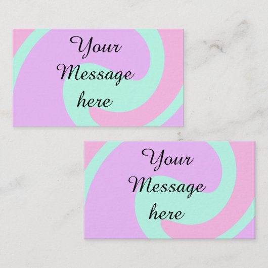 Your message here add text name monogram pink past 名刺 (正面/裏面)