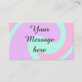 Your message here add text name monogram pink past 名刺 (正面)