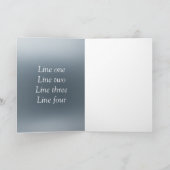 Your message here gray blue metallic background te カード (内部)