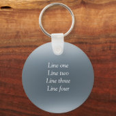 Your message here gray blue metallic background te キーホルダー (正面)