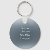 Your message here gray blue metallic background te キーホルダー (裏面)