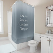 Your message here gray blue metallic background te シャワーカーテン (インサイチュ)